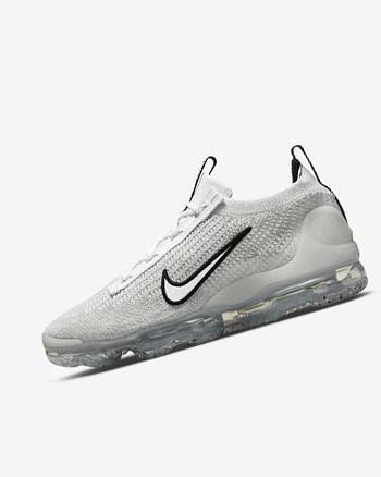 Nike Air VaporMax 2021 FK Blancos Negros Metal Plateados Blancos | MX 4857